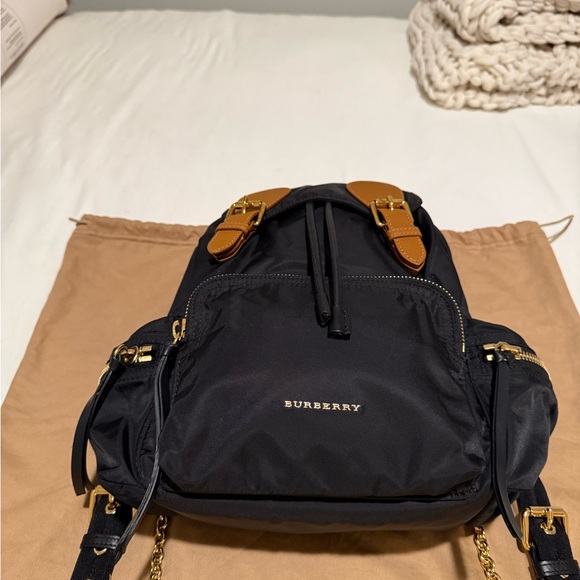 Burberry Large Nylon Rucksack with gold toned hardware - Picture 4 of 12